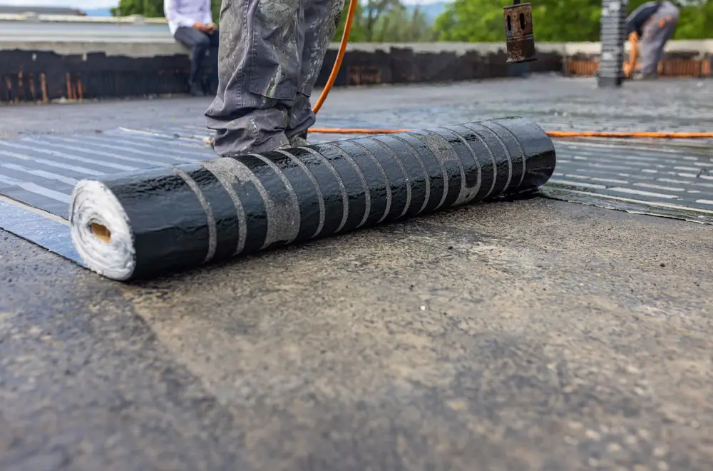 Flat Roof bituminous membrane installation