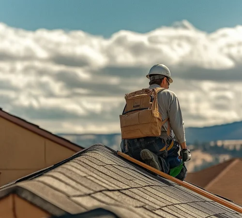 roofer working on roof in Idaho